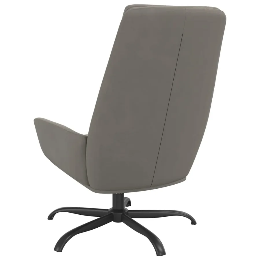 Chaise de relaxation Gris clair Velours - 5