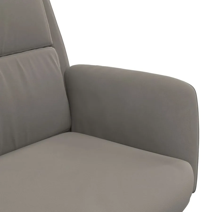 Chaise de relaxation Gris clair Velours - 6