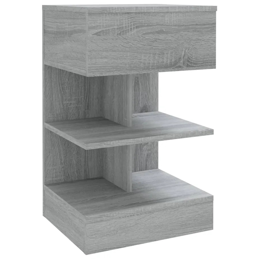 Tables de chevet 2 pcs Sonoma gris 40x35x65cm Bois d'ingénierie - 4