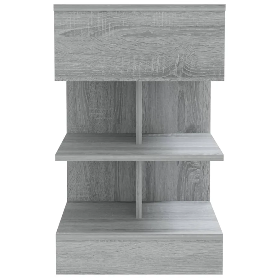 Tables de chevet 2 pcs Sonoma gris 40x35x65cm Bois d'ingénierie - 6