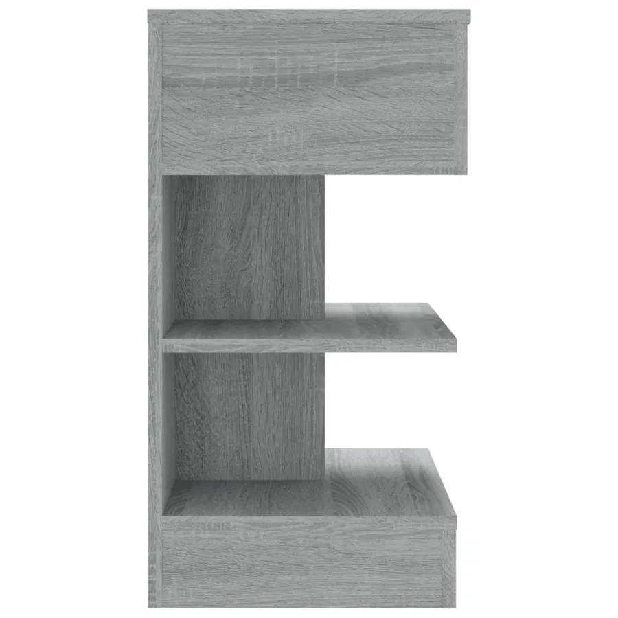 Tables de chevet 2 pcs Sonoma gris 40x35x65cm Bois d'ingénierie - 7