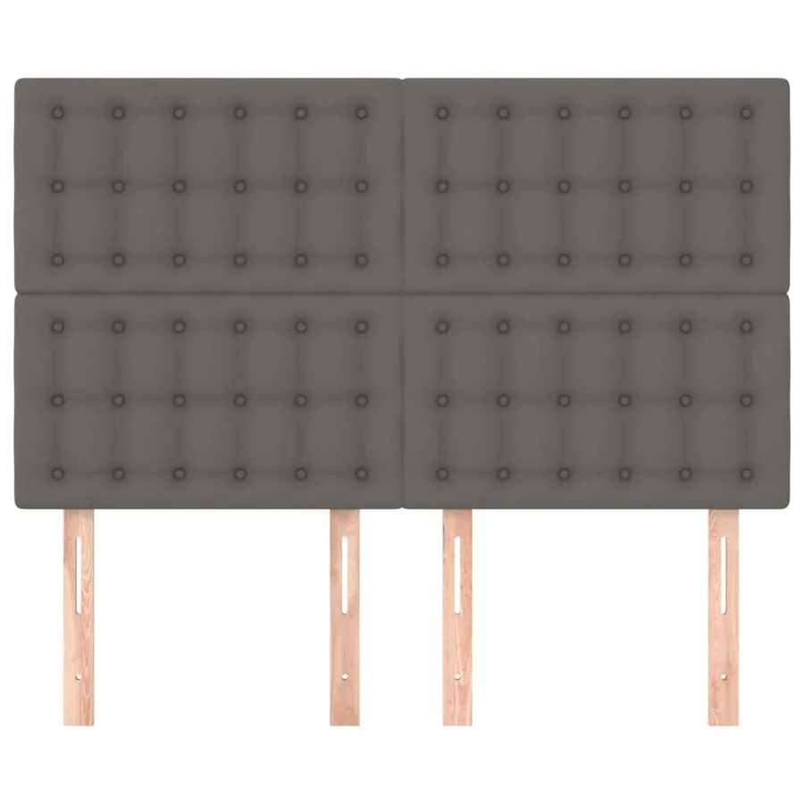 Tête de lit Gris 144x5x118/128 cm Similicuir - 3