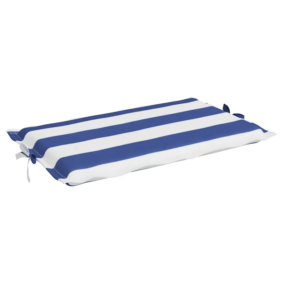 Coussin de chaise longue rayures bleues/blanches tissu oxford - 5