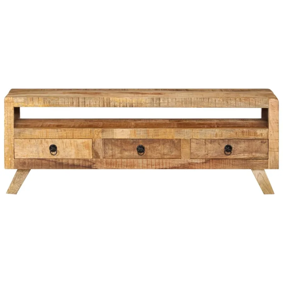 Meuble TV 110x30x40 cm Bois massif de manguier - 2