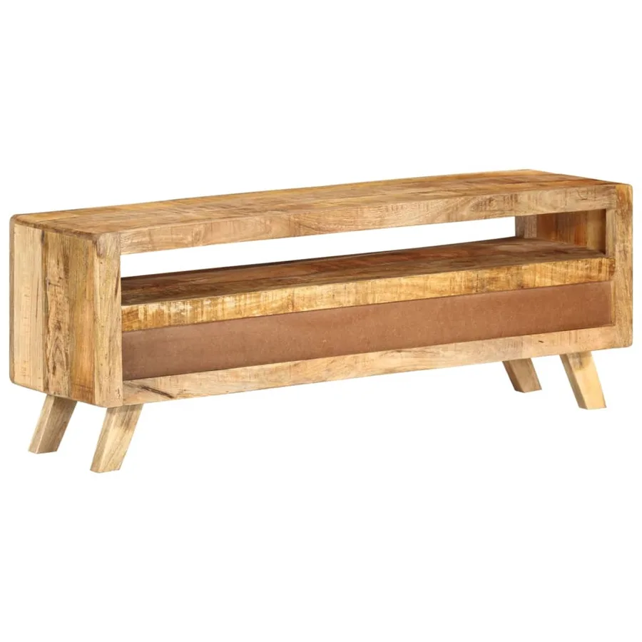 Meuble TV 110x30x40 cm Bois massif de manguier - 4