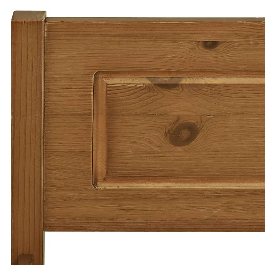 Cadre de lit sans matelas pin massif marron miel 180x200 cm - 5