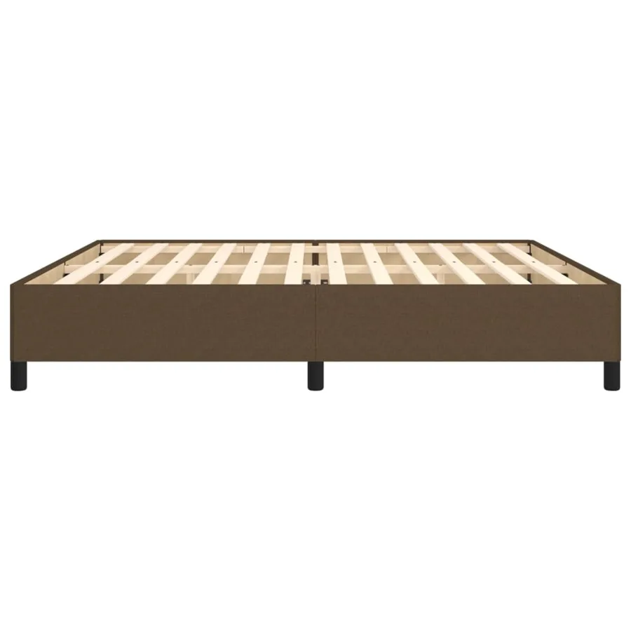 Cadre de lit sans matelas marron foncé 200x200 cm tissu - 6