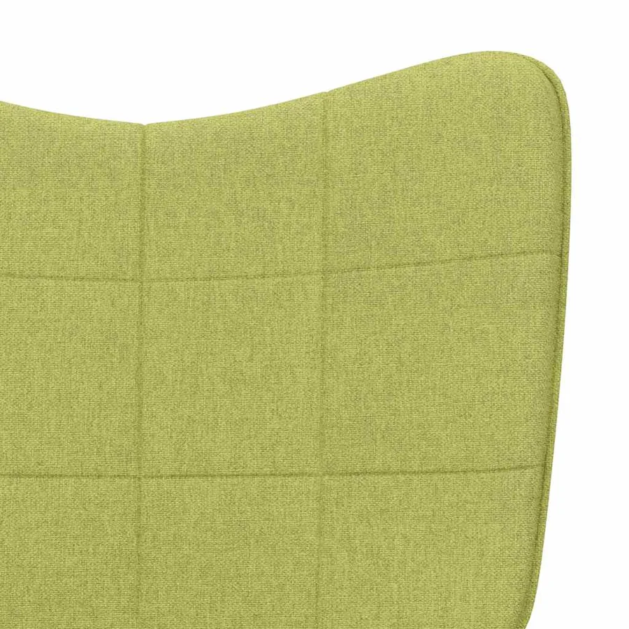 Chaise de relaxation avec tabouret Vert Tissu - 9