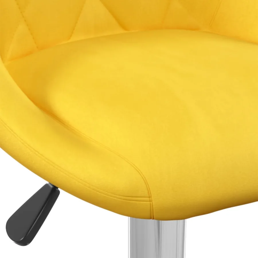 Tabourets de bar lot de 2 jaune moutarde velours - 8