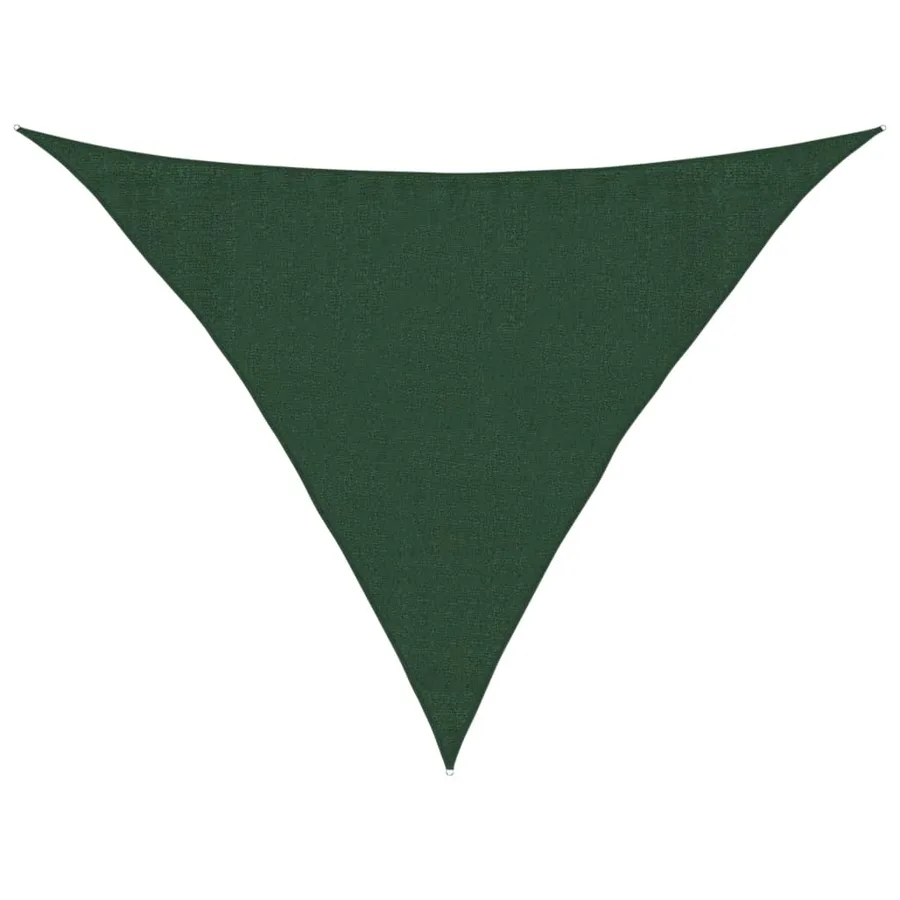 Voile d'ombrage 160 g/m² Vert foncé 3,5x3,5x4,9 m PEHD - 2