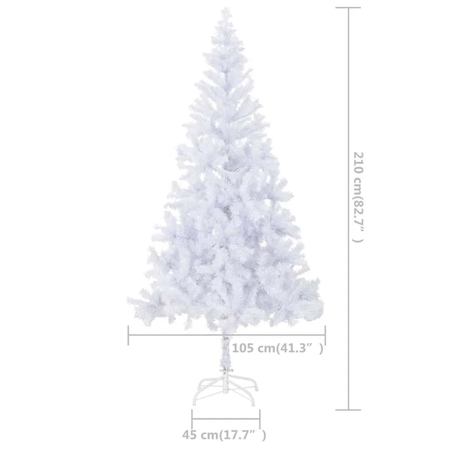 Arbre de Noël artificiel pré-éclairé/boules 210 cm 910 branches - 12