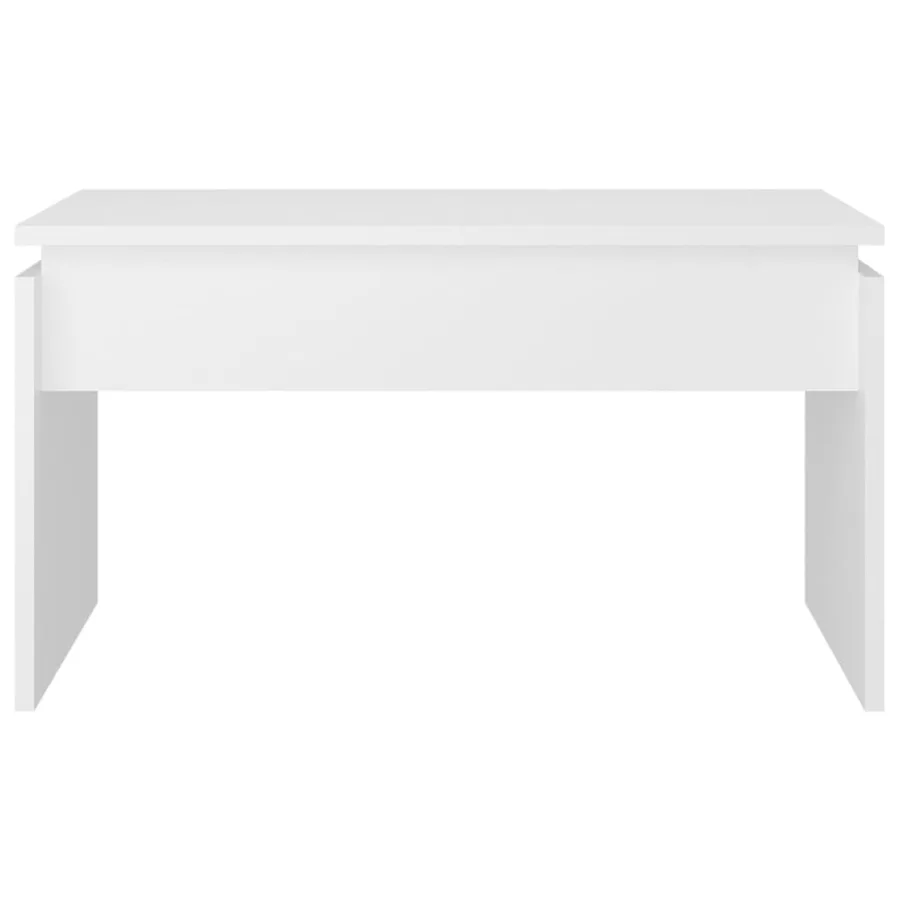 Table basse blanc 68x50x38 cm bois d'ingénierie - 5