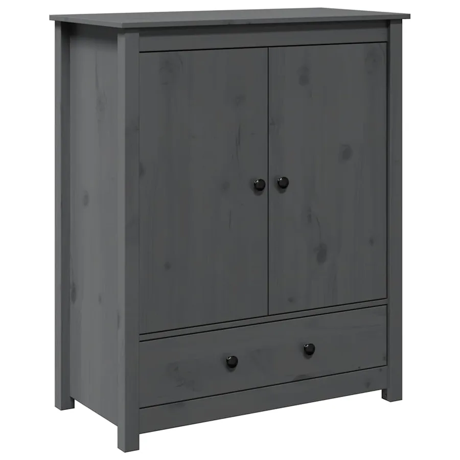 Buffet Gris 83x41,5x100 cm Bois massif de pin - 2