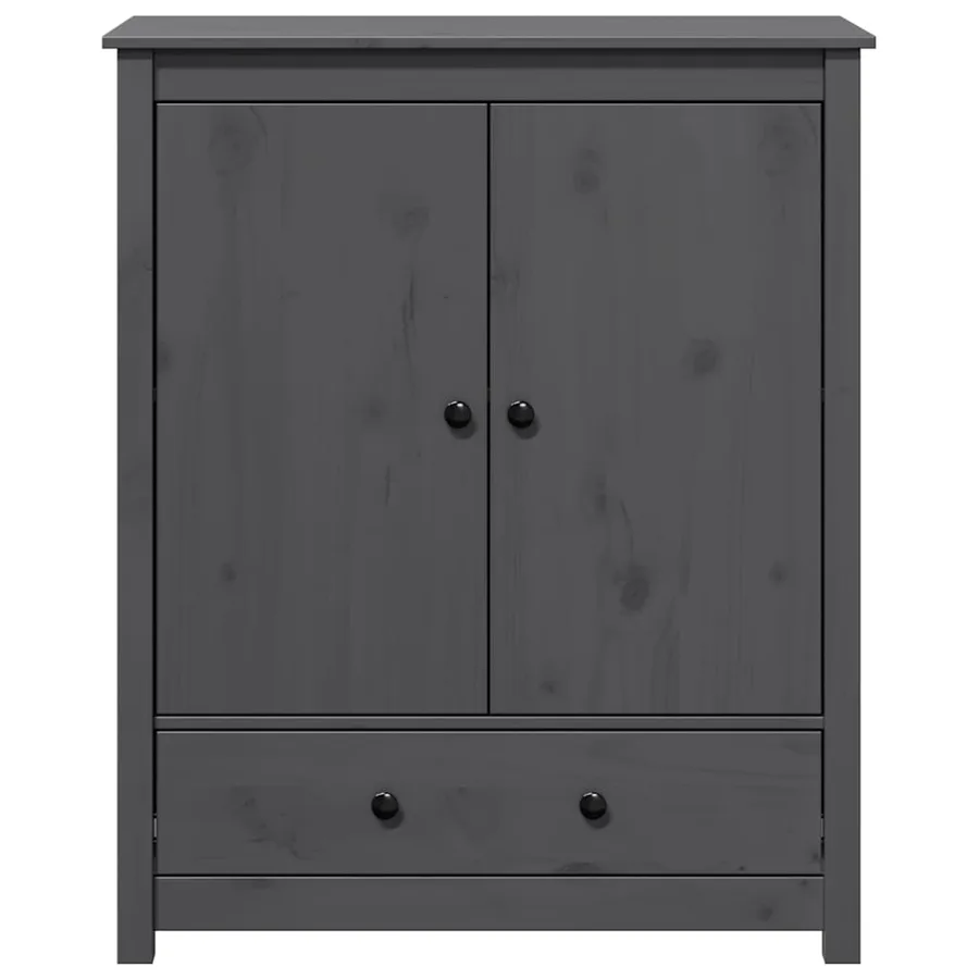 Buffet Gris 83x41,5x100 cm Bois massif de pin - 5