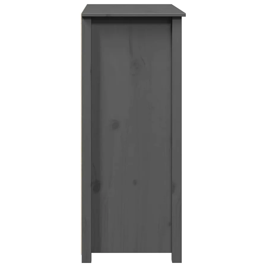 Buffet Gris 83x41,5x100 cm Bois massif de pin - 7