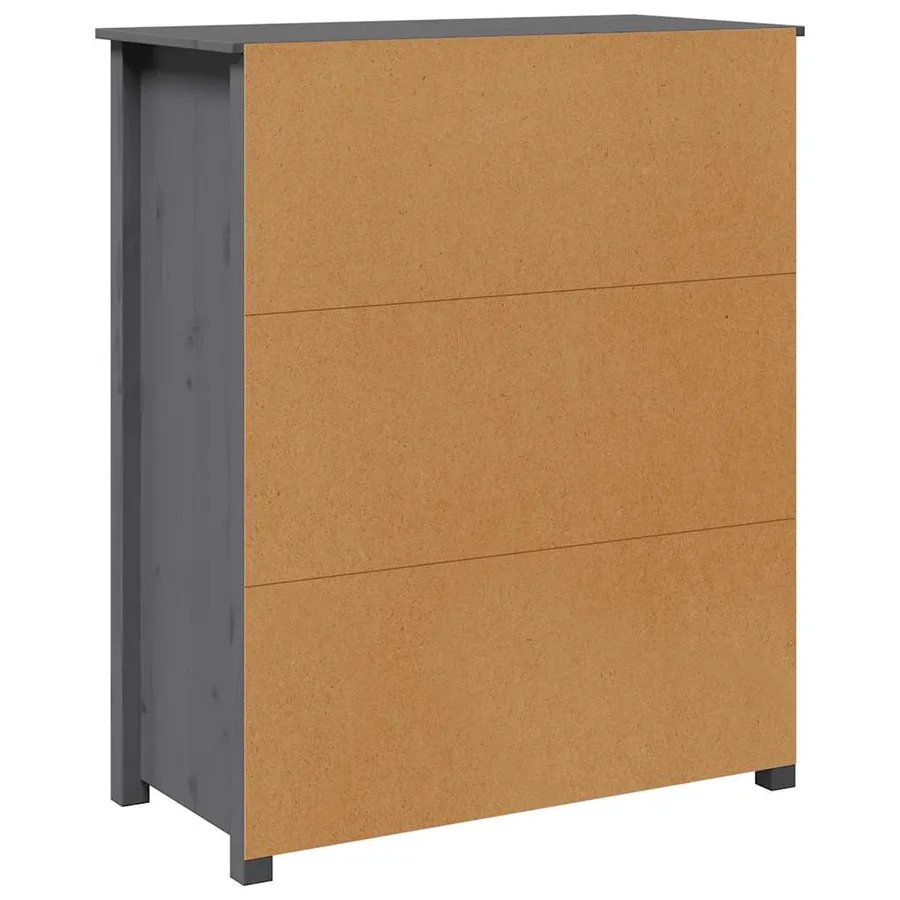 Buffet Gris 83x41,5x100 cm Bois massif de pin - 8