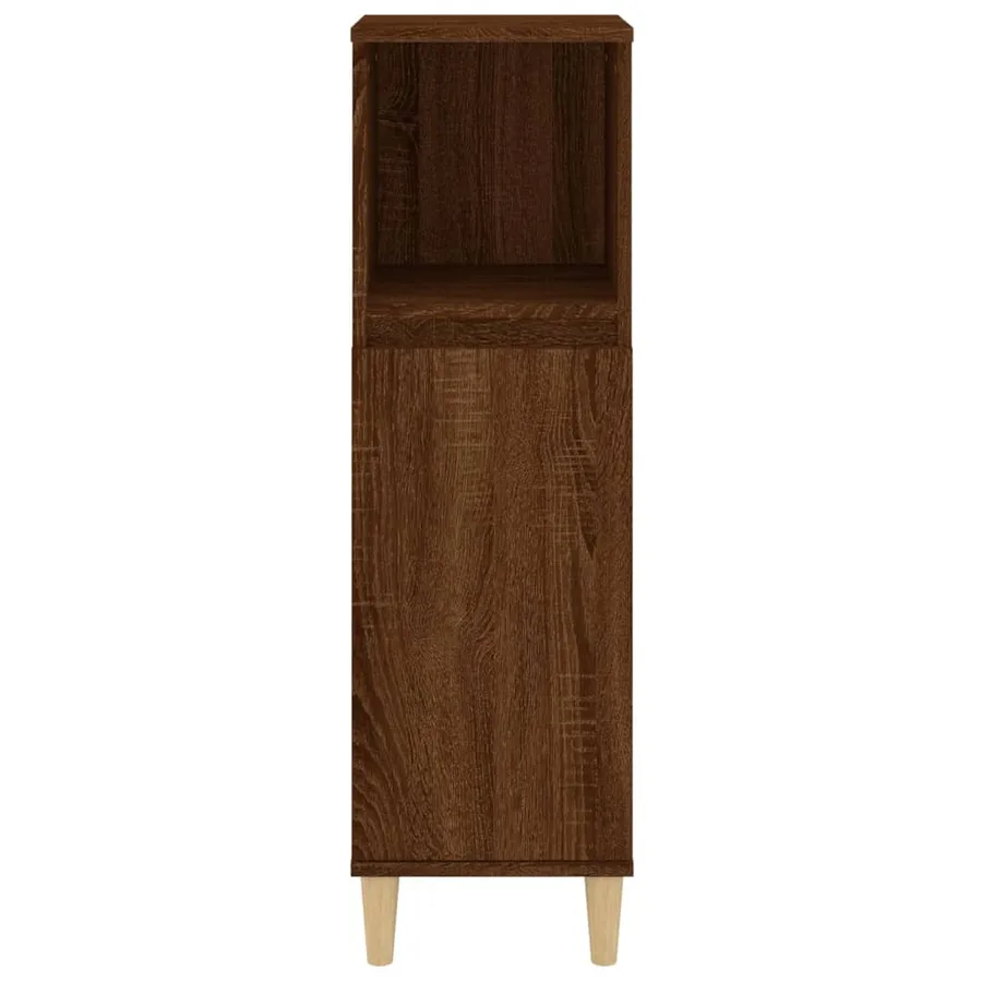 Armoire de bain chêne marron 30x30x100 cm bois d'ingénierie - 7