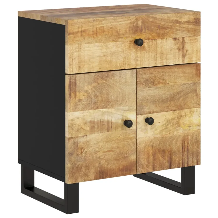 Table de chevet 50x33x60 cm Bois de manguier et d'ingénierie - 11