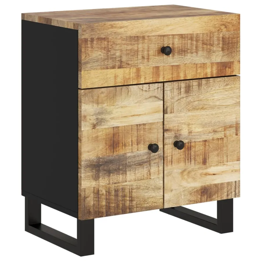Table de chevet 50x33x60 cm Bois de manguier et d'ingénierie - 12