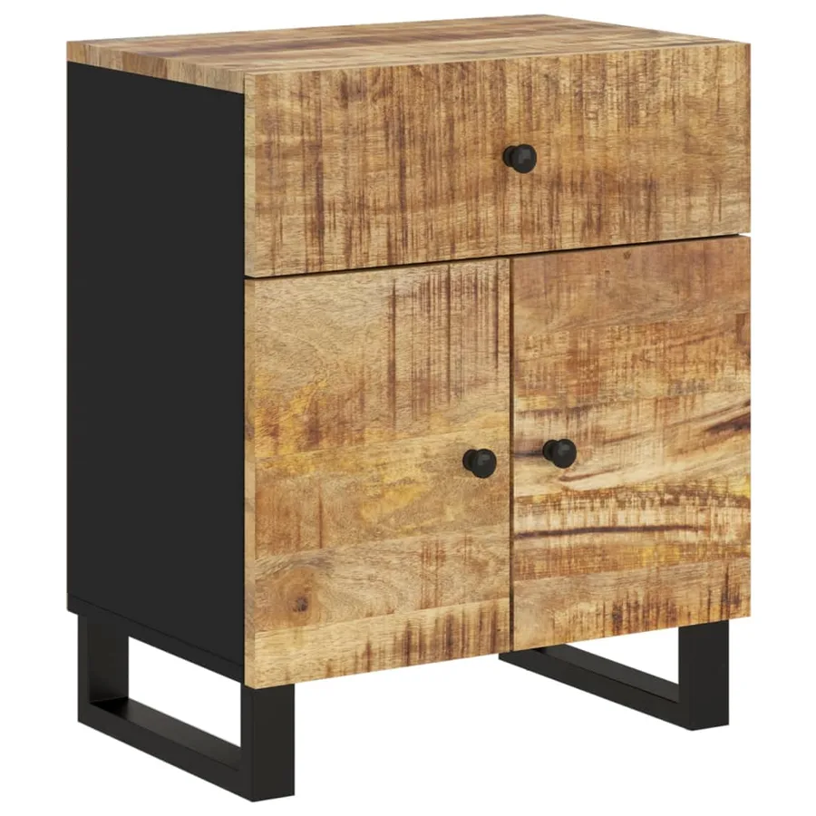Table de chevet 50x33x60 cm Bois de manguier et d'ingénierie - 2