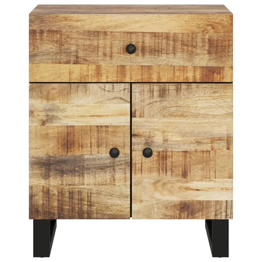 Table de chevet 50x33x60 cm Bois de manguier et d'ingénierie - 3