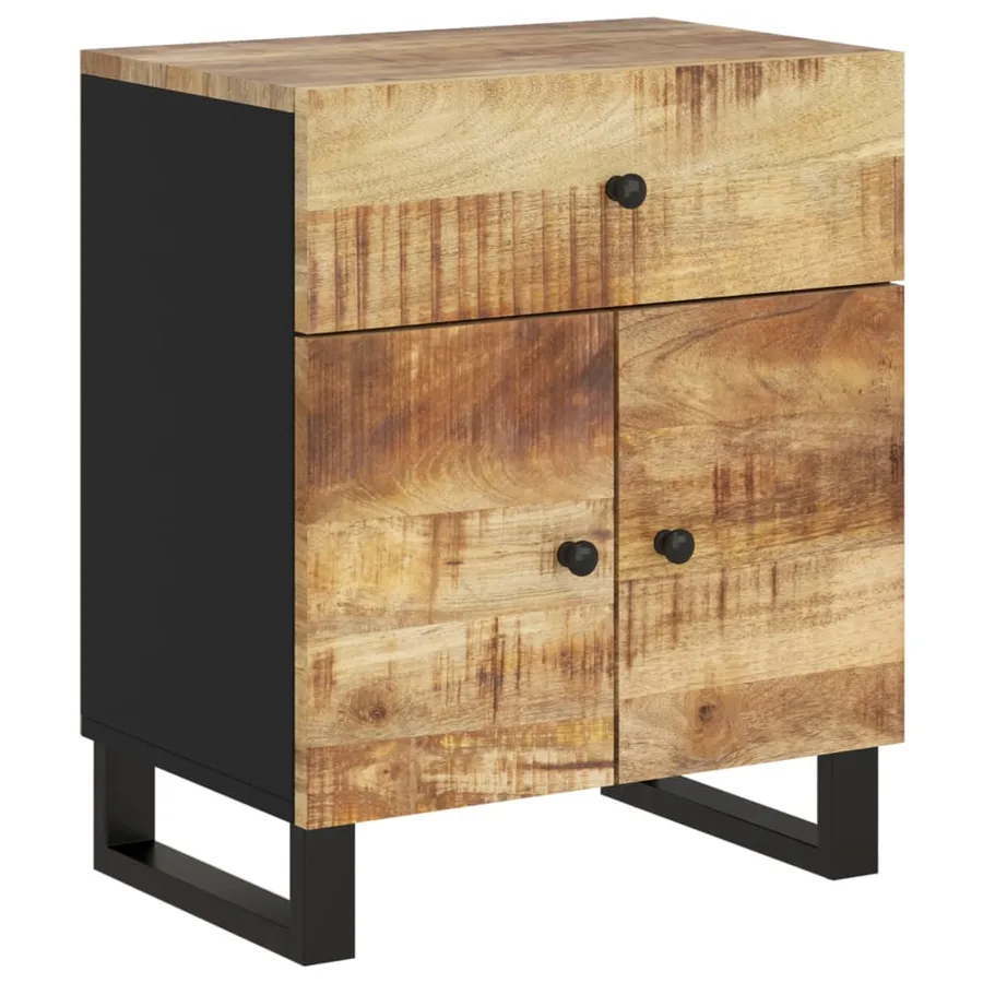 Table de chevet 50x33x60 cm Bois de manguier et d'ingénierie - 9