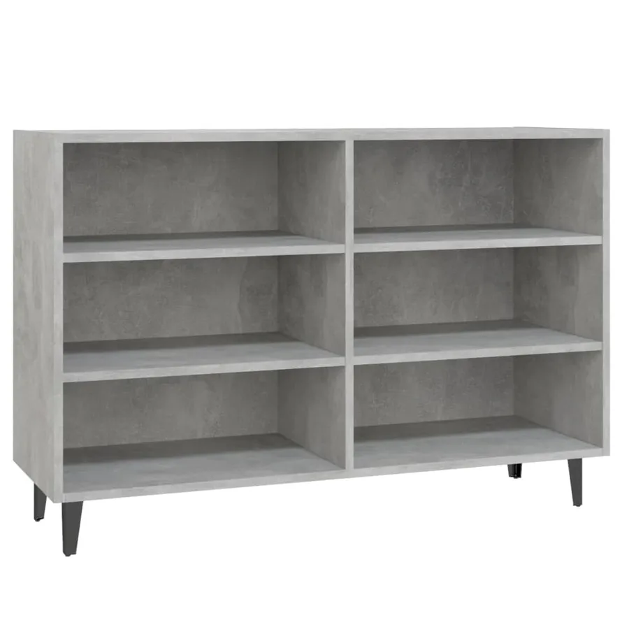 Buffet gris béton 103,5x35x70 cm bois d'ingénierie - 2
