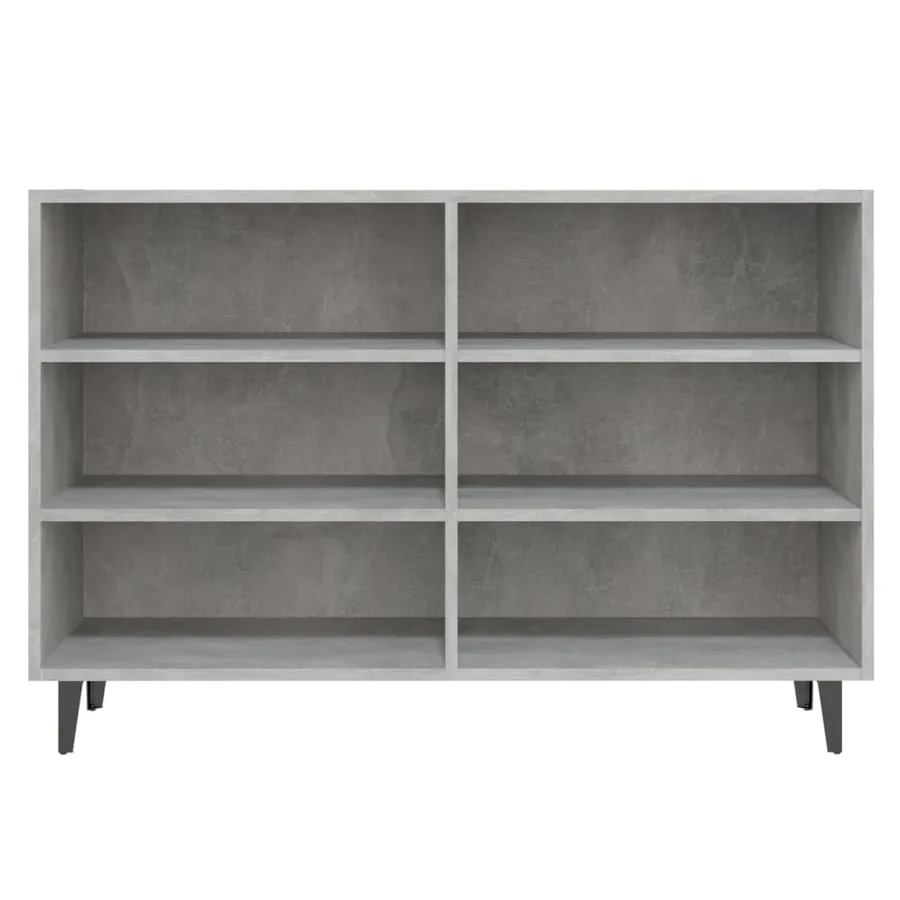 Buffet gris béton 103,5x35x70 cm bois d'ingénierie - 4