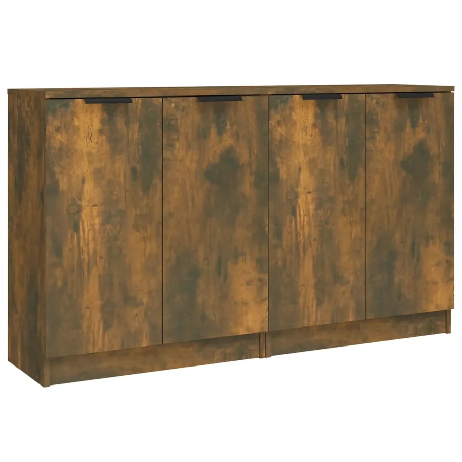 Buffets 2 pcs Chêne fumé 60x30x70 cm Bois d'ingénierie - 2