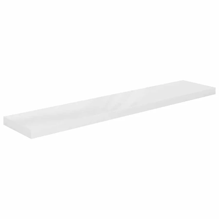 Étagère murale flottante 4pcs Blanc brillant 120x23,5x3,8cm MDF - 7