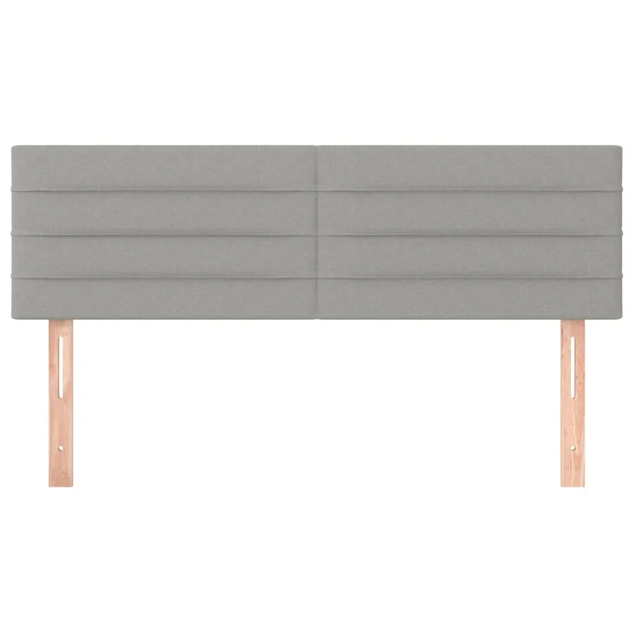 Têtes de lit Gris clair 144x5x78/88 cm Tissu - 3