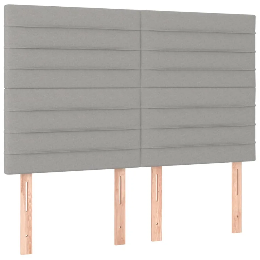 Sommier à lattes de lit et matelas et LED Gris clair 140x200 cm - 7