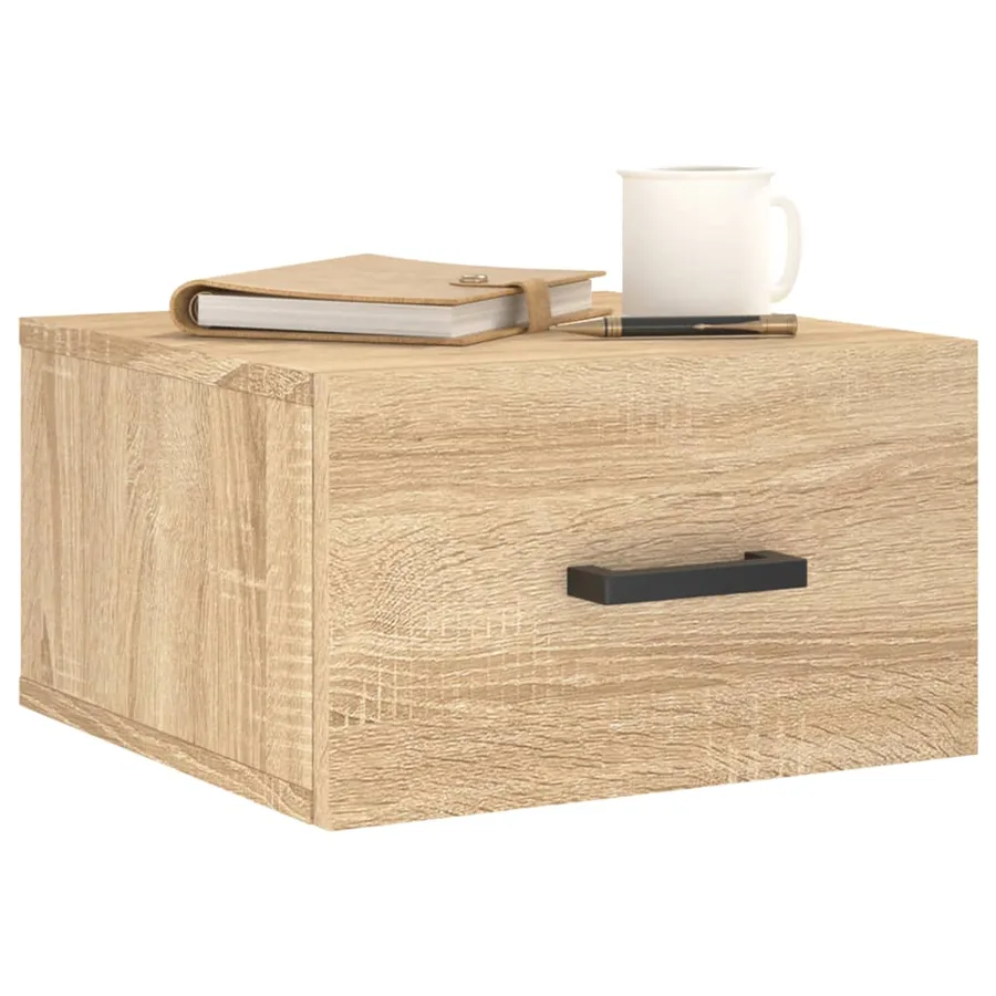 Table de chevet murale chêne sonoma 35x35x20 cm - 3