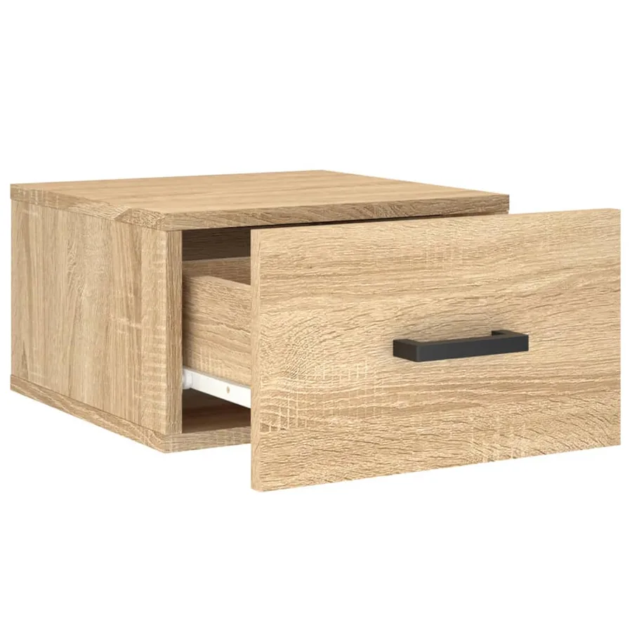 Table de chevet murale chêne sonoma 35x35x20 cm - 6
