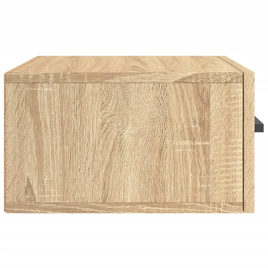 Table de chevet murale chêne sonoma 35x35x20 cm - 7