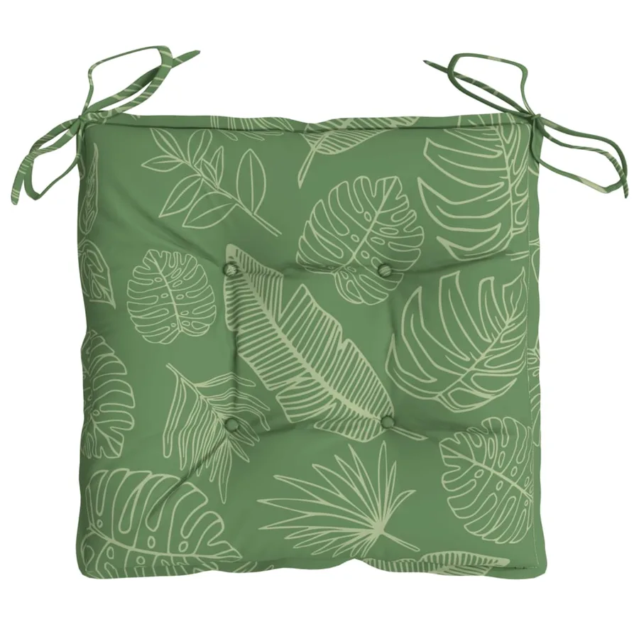 Coussins de chaise lot de 2 à motif de feuilles 40x40x7 cm - 6