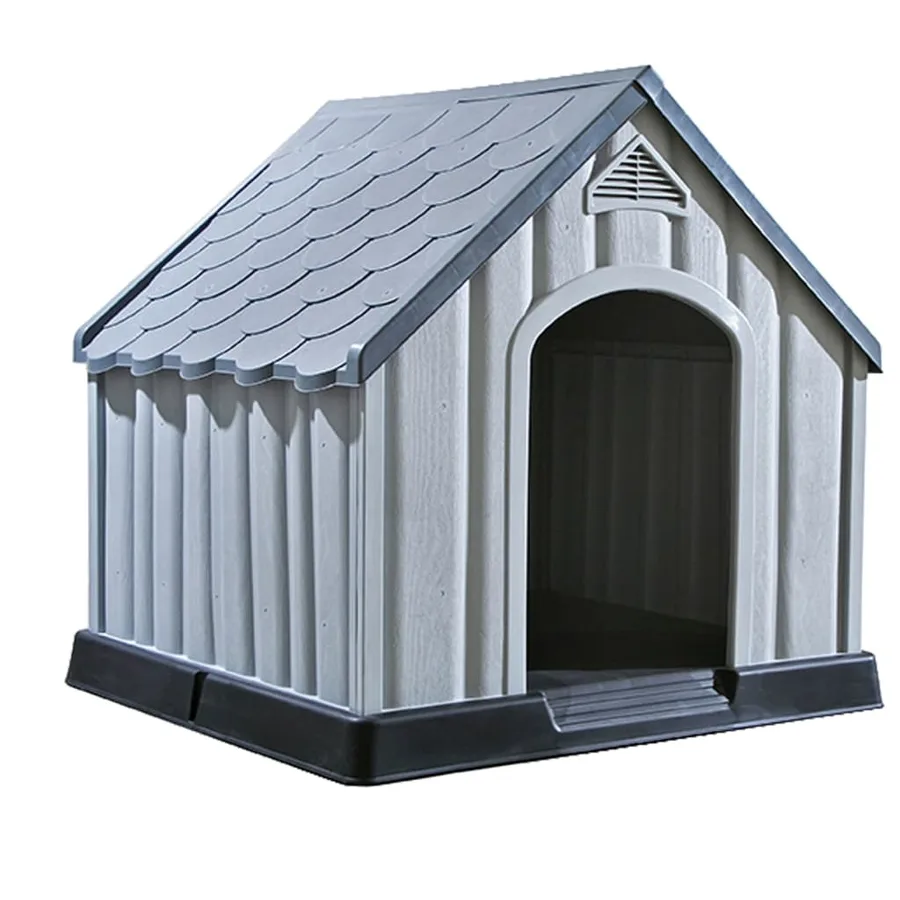Niche pour chiens Gris 92x87x91 cm Plastique - 2