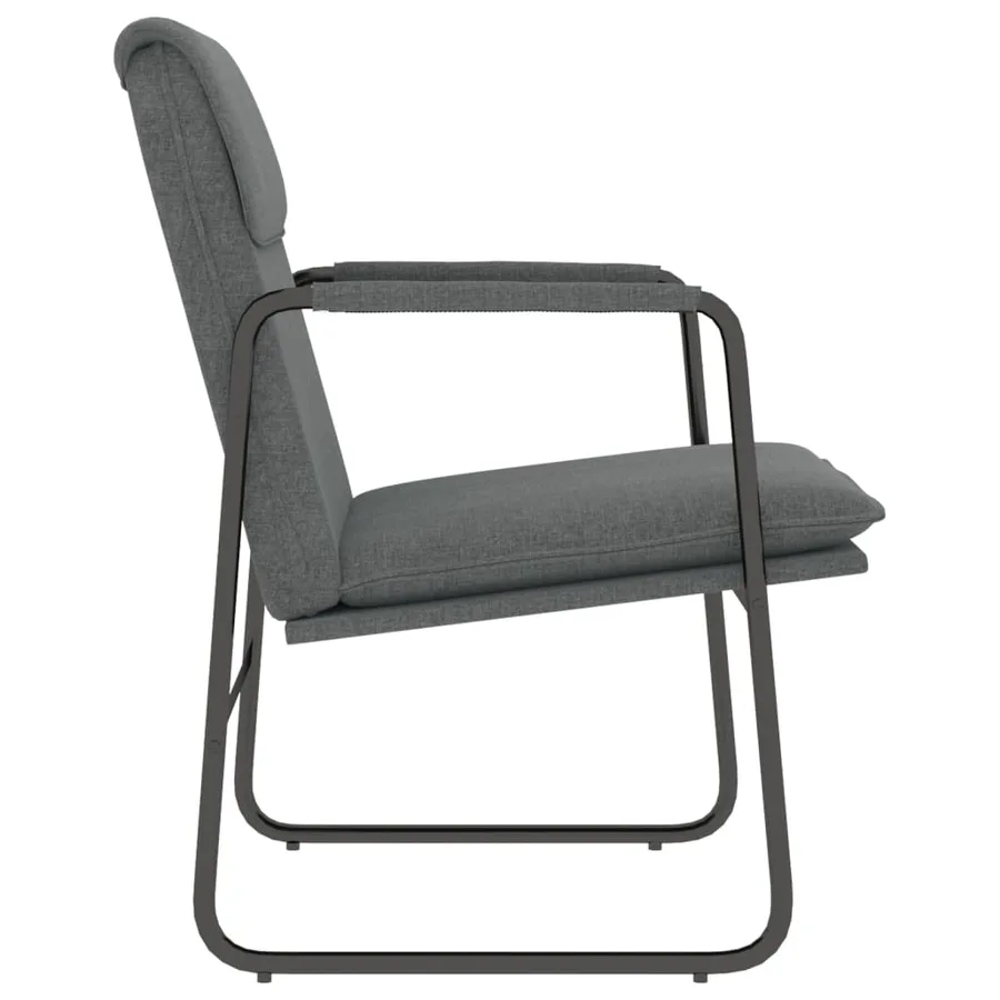 Chaise longue Gris foncé 55x64x80 cm Tissu - 4