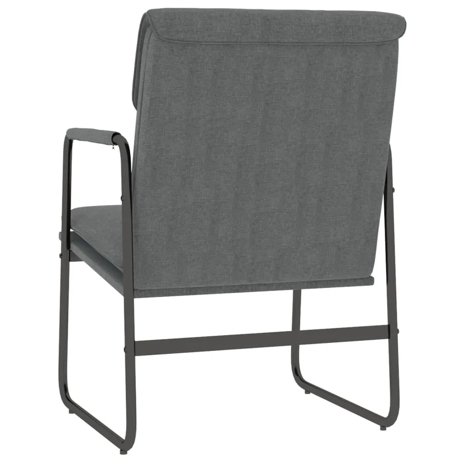 Chaise longue Gris foncé 55x64x80 cm Tissu - 5