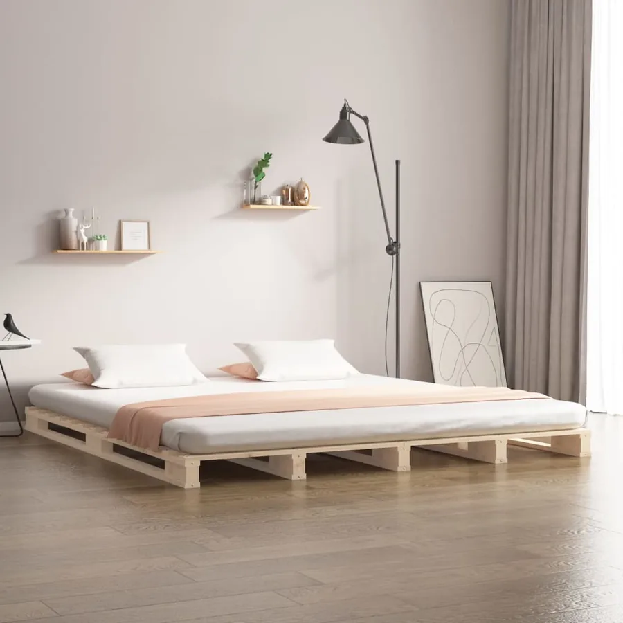 Lit de palette 140x190 cm bois de pin massif