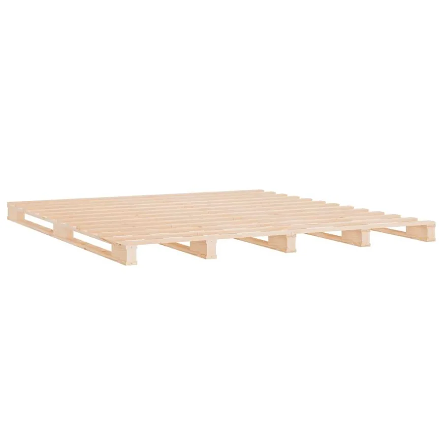 Lit de palette 140x190 cm bois de pin massif - 4