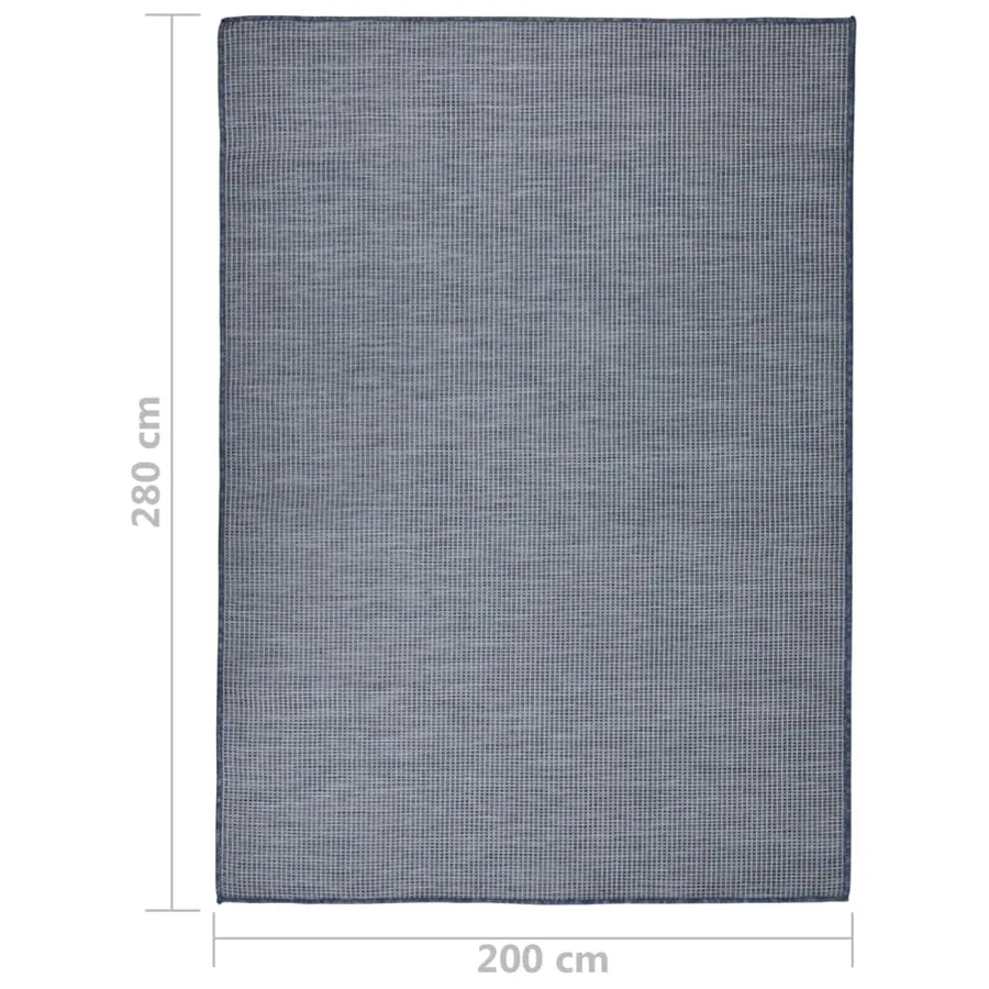 Tapis à tissage plat d'extérieur 200x280 cm Bleu - 6