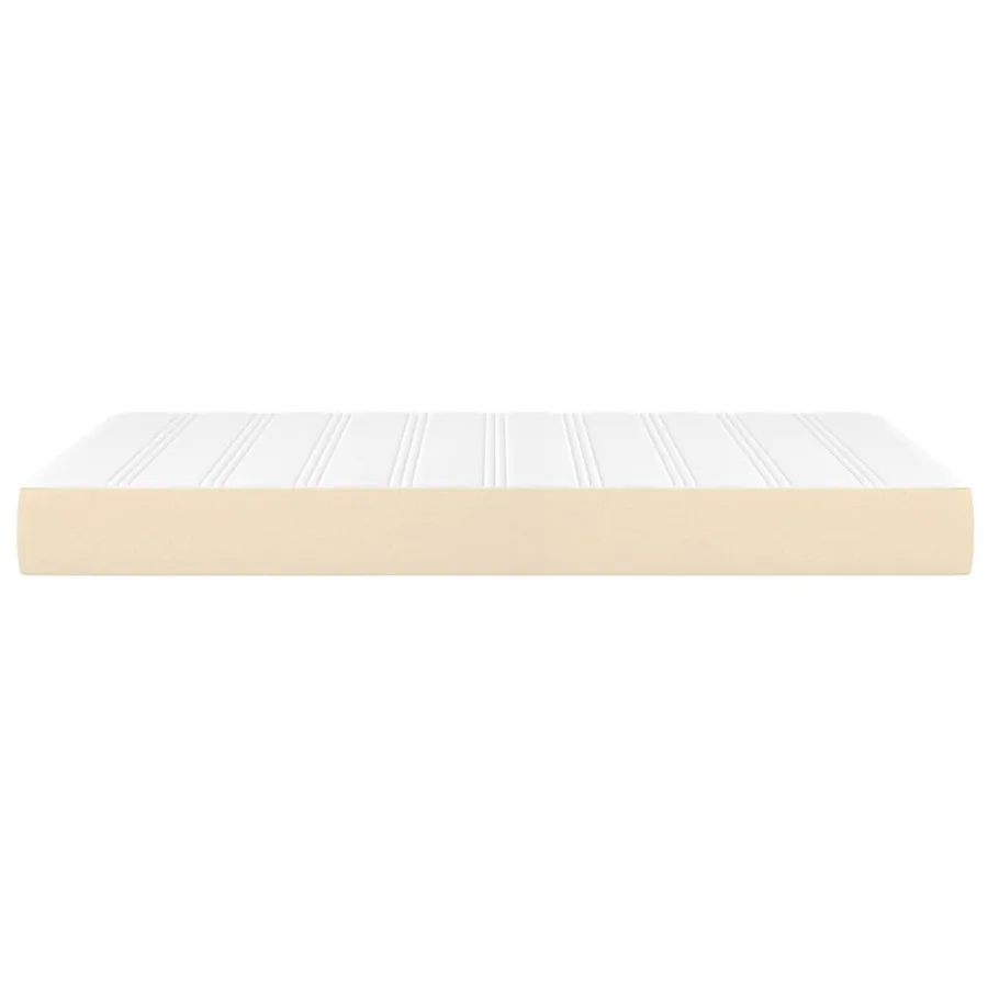 Matelas de lit à ressorts ensachés fermeté moyenne Crème 120x200x20 cm Tissu - 4