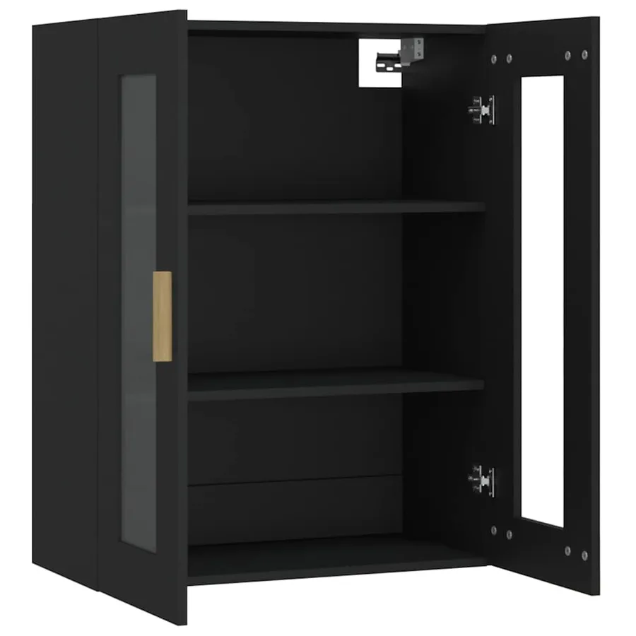 Armoire murale suspendue Noir 69,5x34x90 cm - 5