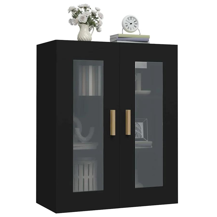 Armoire murale suspendue Noir 69,5x34x90 cm - 6