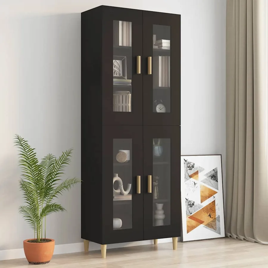 Armoire murale suspendue Noir 69,5x34x90 cm - 9