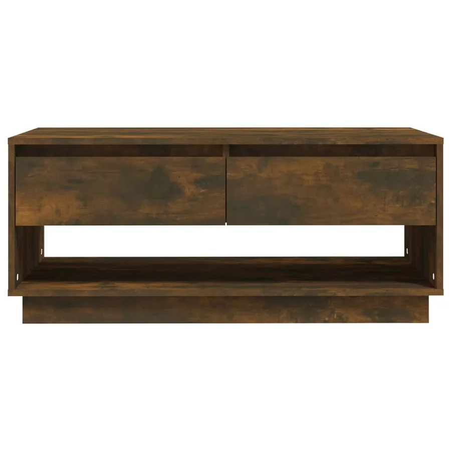 Table basse Chêne fumé 102,5x55x44 cm Bois d'ingénierie - 4