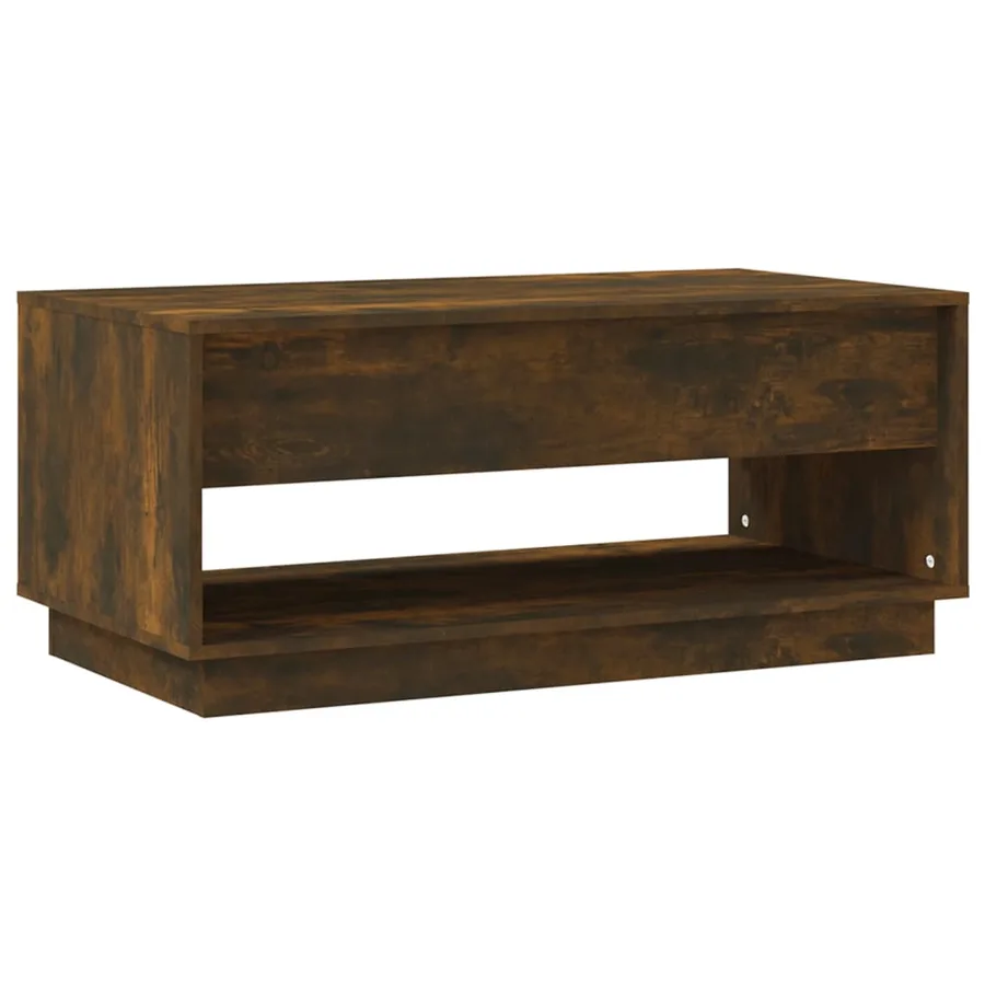 Table basse Chêne fumé 102,5x55x44 cm Bois d'ingénierie - 5