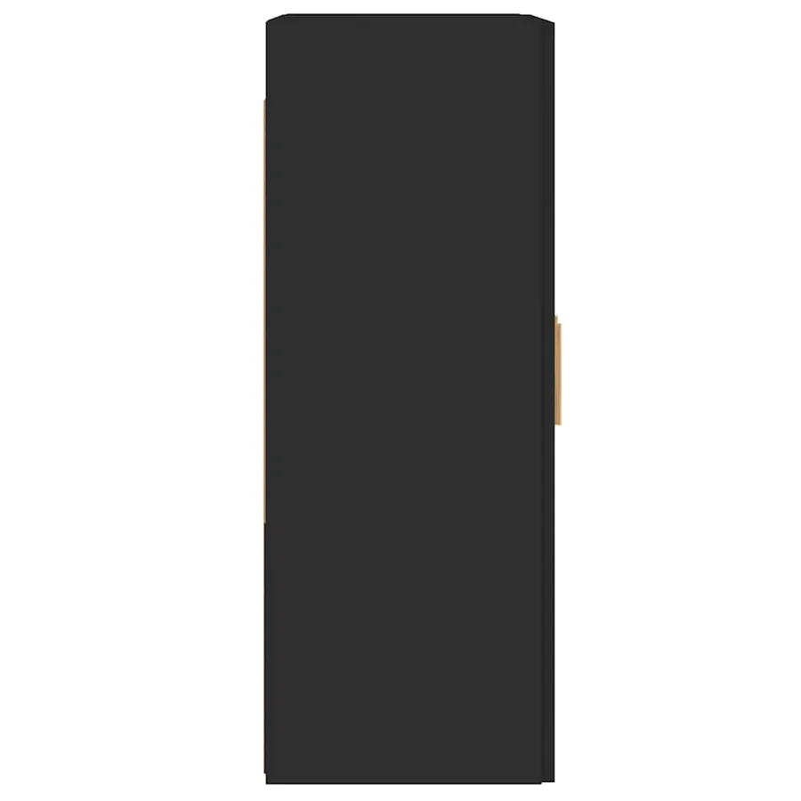 Armoires murales 2 pcs noir bois d'ingénierie - 8