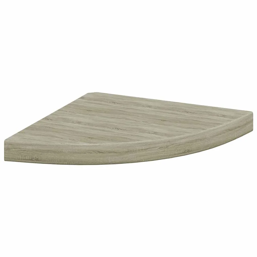 Étagères d'angle flottantes 2 pcs chêne 35x35x3,8 cm MDF - 5